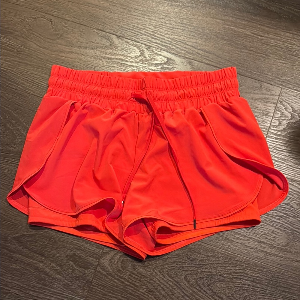 CRZ Yoga orange 2 in 1 Athletic Shorts size large